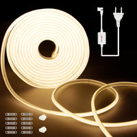 1 x RAW Customer Returns TTWAY COB LED Strip 220V 20m, LED Strip Waterproof Warm White, CRI 90, 10mm Wide, IP65 LED Strip 20m for Bedroom, Ceiling, Outdoor Decoration, 3000K - RRP €72.38