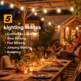 1 x RAW Customer Returns litogo Solar Fairy Lights Outdoor 36.5M - 50 3 ST38 LED Fairy Lights Outdoor Solar Bulbs Weatherproof 5 Modes Solar Fairy Lights for Outdoor Garden Balcony Party Wedding Christmas Decoration, Warm White - RRP €49.99