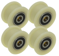 1 x RAW Customer Returns Pack of 4 Nylon Belt Tensioners, 50mm Diameter, 22mm Groove, 10mm Bearing, Precise Manufacture in EU 50-22-10  - RRP €29.46