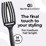 1 x RAW Customer Returns Olivia Garden - Fingerbrush - Boar Nylon bristles - Medium - Black - RRP €15.62