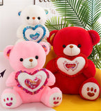 3 x Brand New Hava Kolari Teddy Bear Large Teddy Bear Plush Toy Cuddly Toy Stuffed Toy Teddy Bear with Heart for Children Boys Girls Birthday Christmas Valentine s Day Red, 30cm  - RRP €57.6