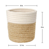 1 x RAW Customer Returns Briful 15CMx15CM Woven Cotton Rope Plant Basket Flower Pot Braided Planter Basket for Planters, Small Plants, Flower Pot, Crafts, Toys, Home D cor - RRP €13.1