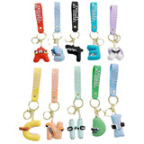 6 x Brand New Shining crown keychain letter alphabet keychain, PVC material, light green - RRP €165.6