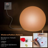 1 x RAW Customer Returns Mr.Go 8 LED ball light sphere lamp color changing mood light with 16 color dimmable 4 RGB lighting modes, rechargeable night light table lamp for indoor outdoor - RRP €40.58