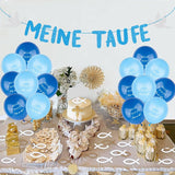 5 x Brand New qingmeng baptism decoration blue My Baptism Garland Banner Pack of 16 Balloons Baptism Baby Shower Decoration Confirmation decoration for boys and girls - RRP €96.0