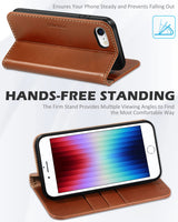 1 x RAW Customer Returns SHIELDON Case for iPhone SE 2022 iPhone 8 5G Cell Phone Case Cowhide Card Slot Stand , Protective Case Magnetic Leather Case Compatible with iPhone 7 8 SE 2020 SE3 4.7 - Retro Brown - RRP €30.99