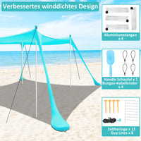 1 x RAW Customer Returns Beach tent UV protection riggoo sun tent awning beach tent 3 3m comfort outdoor shade for camping trips, fishing, backyard fun or picnics - RRP €100.73