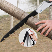 2 x RAW Customer Returns HKDZ folding saw outdoor, branch saws with safety lock, hardened SK5 saw blade 210mm, folding saws for garden, camping, bushcraft, folding branch saw, outdoor saw - RRP €30.24