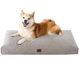 2 x RAW Customer Returns EHEYCIGA Dog Bed Medium Dogs Shredded Memory Foam, Orthopedic Dog Cushion with Removable Cover, Washable Dog Mat Non-Slip Dog Mattress, Gray, 89x58x11.5cm - RRP €38.16