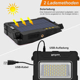 1 x RAW Customer Returns MEIHUA 60W LED work light battery 12000mAh LED construction light waterproof portable USB rechargeable solar camping lamp 4 light modes 5 brightness levels for construction site, workshop, camping, emergency - RRP €25.2