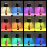 1 x RAW Customer Returns Bottle Lamp,5200 mAh Rechargeable LED Wireless Table Lamp Touch,Warm RGB Wireless Table Lamps,3000K Dimmable Bottle Lamp for Indoor Outdoor, Restaurants, Bars - RRP €25.78