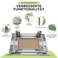 1 x RAW Customer Returns Inspection flap 30x30cm with seal - Invisible inspection door 300x300mm Paint-ready door Drywall plasterboard 12.5mm Maintenance flap aluminum frame Maintenance opening - RRP €46.45