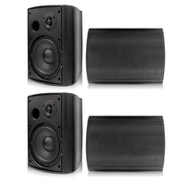 1 x RAW Customer Returns Herdio 6.5 Bluetooth 600W Outdoor Speakers with Stereo Amplifier Receiver for Outdoor Patio Garden Balcony 4 Black Outdoor Speakers  - RRP €273.66