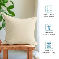 1 x RAW Customer Returns Encasa Homes Throw Pillow Covers 40x40 cm - Blank Natural Pack of 10 with Invisible Zipper -Couch cushion covers soft polyester twill, suitable for sublimation digital printing painting - RRP €30.47