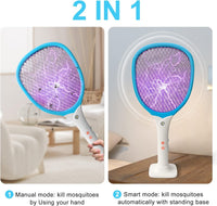 1 x RAW Customer Returns Electric Fly Swatter, 2 in 1 USB Electric Mosquito Fly Catcher Insect Killer LED Lighting, for Home, Outdoor - RRP €19.01