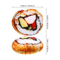 2 x Brand New iplusmile Sushi Pillow Cute Plush Throw Pillow Large Japanese Salmon Rice Sushi Roll Cushion Pillow For Bed Home Sofa Car Couch 18 inches - RRP €68.58