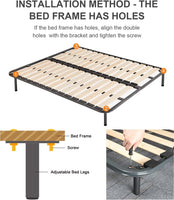 1 x RAW Customer Returns EURXLQ 2 pcs bed feet retractable 25-43cm, white bed legs adjustable, bed frame legs, bed feet, durable slatted support leg, metal furniture support feet, suitable for bed frame, cupboard, sofa - RRP €30.0