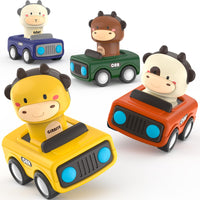 1 x RAW Customer Returns MOONTOY Car Toys for Boys and Girls Ages 1 and Up, 4 Pack Toy Cars Baby Animal Racing Cars, Press-and-Go Toy Vehicle Set for Toddlers 10 12 18 Months, Gift for Children Ages 1 2 3 Years and Up - RRP €19.99