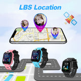 1 x RAW Customer Returns GPS Kids Smartwatch, Smartwatch for Children Waterproof, Call with Voice Chat Voice Chat Phone Watch for Children Touch Screen SOS Game Camera Music, Gift for Boy Girl Students Black  - RRP €39.66