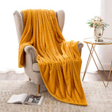 1 x RAW Customer Returns MIULEE Cuddly Blanket Fleece Blanket Flannel Blanket Solid Color Living Room Blankets Couch Blanket Fluffy Throw Microfiber Bedspread Sofa Blanket Blanket For Bed Sofa Bedroom Office 65x82Inch 170x210cm Orange Yellow - RRP €33.77