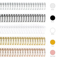 1 x RAW Customer Returns RAYSON Wire Binding Spines, 105 Sheets, 3 1 Pitch, 15.9mm, 34 Loops, A4, Colorful, 50-Pack - RRP €24.59