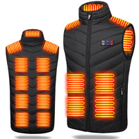 1 x RAW Customer Returns Heated Vest, USB Electric Heating Vest for Men Women with 15 Heated Zones Heated Vest with 3 Levels Temperature 3 Control Buttons Winter Warming Gilet for Outdoor Motorcycle Camping Hunting Skiing - RRP €40.33