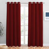 1 x RAW Customer Returns PONY DANCE bedroom curtains and curtains set of 2 H 210 x W 132 cm blackout curtains with eyelets curtain red opaque thermal curtains heat protection - RRP €44.95