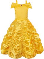 1 x RAW Customer Returns JerrisApparel Princess Belle Carnivals Costume Dress for Girls 8 Years, Yellow with Accessories  - RRP €26.99