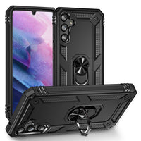 1 x RAW Customer Returns Fetrim Case for Galaxy A34 5G, Shockproof Protective Case with Rotating Ring Stand for Samsung Galaxy A34 5G Black - RRP €21.6