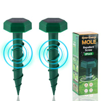 1 x RAW Customer Returns Mole Repeller Solar Ultrasonic Without Sound, Hillylolly 2 Pack Mole Repeller Solar, Mole Repeller Battery Operated, Mole Repeller Solar Test Winner, Vole Repeller WITHOUT Carbide - RRP €23.18