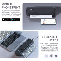 1 x RAW Customer Returns Bisofice A81 Mobile Printer A4 Bluetooth Thermal Printer A4 Printer Small Compact Portable Printer Support Thermal Paper A4, Compatible with Android iOS Mac - RRP €118.02