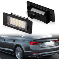 1 x RAW Customer Returns POPMOTORZ LED license plate light, 2 pieces LED license plate light for A-udi A1 S1 A4 B8 8K A5 A6 C7 A7 VW GOLF 6 Variant J-etta Passat 3C B6 Shara-n SEAT Alhambra 2 Ibiza Skoda Oktavia 3 - RRP €23.18