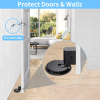 1 x RAW Customer Returns Door stopper floor self-adhesive heavy door holder door stopper without drilling height adjustable door buffer wall protection door stop with 3M adhesive tape screws door stopper, black - RRP €20.16