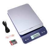 1 x RAW Customer Returns UNIWEIGH digital postal scale 39kg 86lb, letter scale, parcel scale, platform scale, kitchen scale, gram scale, postal scale with hold tare function for office, home, warehouse, market, USB cable, tape measure blue  - RRP €34.99