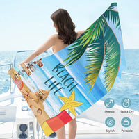 1 x Brand New SJUNJIE Microfiber Beach Towel Large Beach Towel Sandproof Beach Blanket Quick Drying Beach Towel Women for Travel Camping Gym Swimming Pool 150x70cm  - RRP €22.8