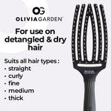 1 x RAW Customer Returns Olivia Garden - Fingerbrush - Boar Nylon bristles - Medium - Black - RRP €15.62