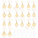 1 x RAW Customer Returns UNICRAFTALE 20 Sets 10 Styles Golden Earring Hooks 304 Stainless Steel Earring Hooks With Round Tray And Transparent Glass Cabochons DIY Earring Blanks For DIY Jewelry Making - RRP €18.31