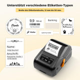 1 x RAW Customer Returns SUPVAN T50M Pro Bluetooth Label Printer with Labels, Wide Waterproof Labels, Versatile App with 30 Fonts and Over 700 Icons, Labeling Machine for Retail, Office, Organization - RRP €39.99