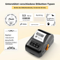 1 x RAW Customer Returns SUPVAN T50M Pro Bluetooth Label Printer with 3 Labels, Wide Waterproof Labels, Versatile App with 30 Fonts and Over 700 Icons, Label Maker for Retail, Office, Organization - RRP €47.21