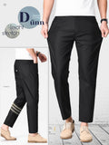 1 x Brand New ziilay 7 8 trousers men s summer smart pants suit look stretch light modern elegant business casual 8360BK37W27L - RRP €27.6