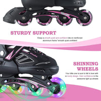 1 x RAW Customer Returns Wheelive Adjustable Inline Skates for Children and Adults, Performance Roller Skates with Full Light Wheels Ideal for Boys Girls Men Women - RRP €50.41