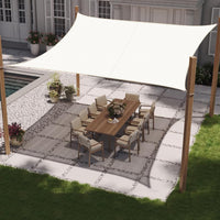 1 x RAW Customer Returns Cool Area Rectangular Shade Sail Awning 4x5m Waterproof UV Protection Windproof, Suitable for Patio Garden, Terrace, Outdoor, Cream Color - RRP €77.99