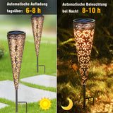 1 x RAW Customer Returns Pack of 4 metal vintage solar lamps, G rvitor IP65 waterproof garden solar lights for outdoor use, warm white LED solar garden lights with ground spike decoration for patio, flower box, balcony - RRP €52.91