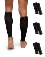 1 x RAW Customer Returns DANISH ENDURANCE 3 Pairs of Footless Calf Compression Socks, Calf Support, Compression Sleeves, 21-26 mmHg, for Women Men, Black, S - RRP €49.95