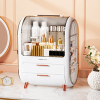 1 x RAW Customer Returns Galat e 180 Multifunction Portable Make Up Organizer Cosmetic Box Cosmetic Storage Box with Dustproof Lid, Beauty Organizer Drawer Cosmetics Bedroom Bathroom Desktop - White - RRP €75.99