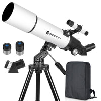 1 x RAW Customer Returns Telescopes for Adults Astronomy, 80mm Aperture 600mm Refractor Telescope for Kids, Beginners, Compact and Portable Travel Telescopes with Backpack - RRP €139.99