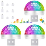 32 x Brand New USB Mini Disco Ball Light, DJ Ball USB Party Flash Light, Mini Disco Ball Light, Sound Activated Disco Ball, RGB Mini Disco Light, Mini Music Controlled Party Light, Disco Ball Stage Light with 3 Adapters - RRP €652.8