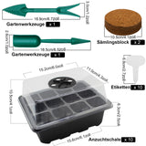 1 x RAW Customer Returns 10 pieces indoor greenhouse cultivation box, 120 cells mini greenhouse cultivation set, seedling starter trays, greenhouse plastic cultivation trays with lid ventilation for seedling plant - RRP €16.54