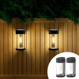 1 x RAW Customer Returns Woolmug 4 Pack Solar Wall Lights Outdoor, Solar Lights for Outdoors IP65 Waterproof Solar Lamps for Outdoors Wall Wall Light Outdoor LED Outdoor Light Solar Lamp Solar Lights for Fence Garden Flame  - RRP €33.26