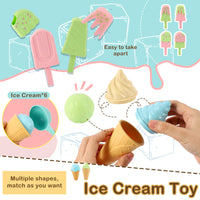 1 x RAW Customer Returns AOLEVA ICE CREAM toy for children, ice cream parlor children s ice cream toy with ice cream stand children s kitchen shops accessories play kitchen role play gift for children aged 3 and over - RRP €15.62